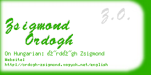 zsigmond ordogh business card